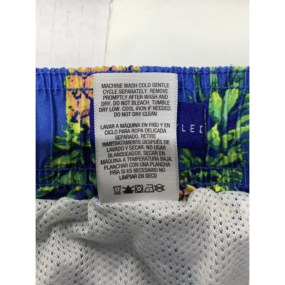 Men's Swim Trunks Blue Pineapple Size Large Sears